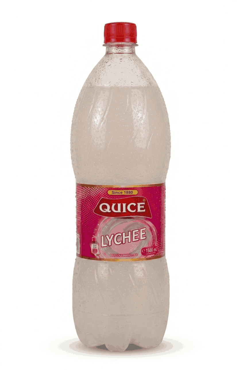 Quice Lychee Carbonated Soft Drink Refreshing Fizzy Soda
