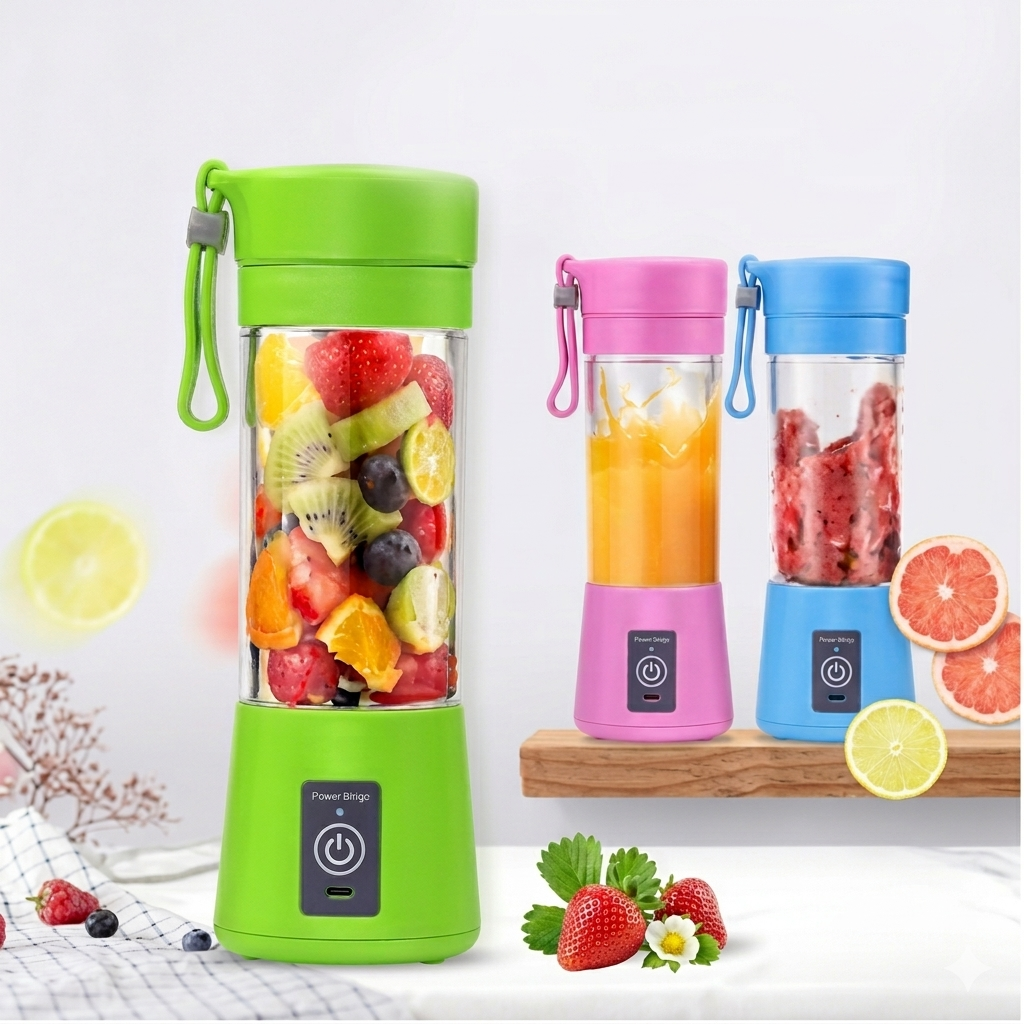 USB Rechargeable Mini Juicer Blender 6 Blades Portable