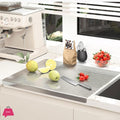 Stainless Steel Chopping Board with Lip Heavy Duty Kitchen