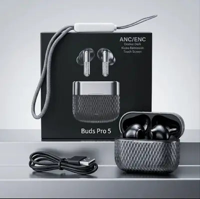 Buds Pro 5 TWS Wireless Earbuds | Bluetooth 5.3 Stereo Earbuds with Charging Case
