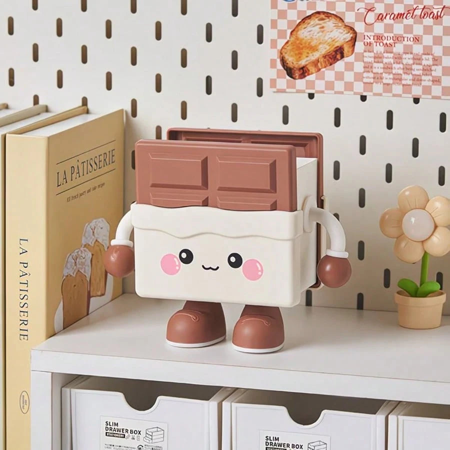 Cute Toast Desk Organizer Pen Holder | Kawaii Desktop Stationery Storage