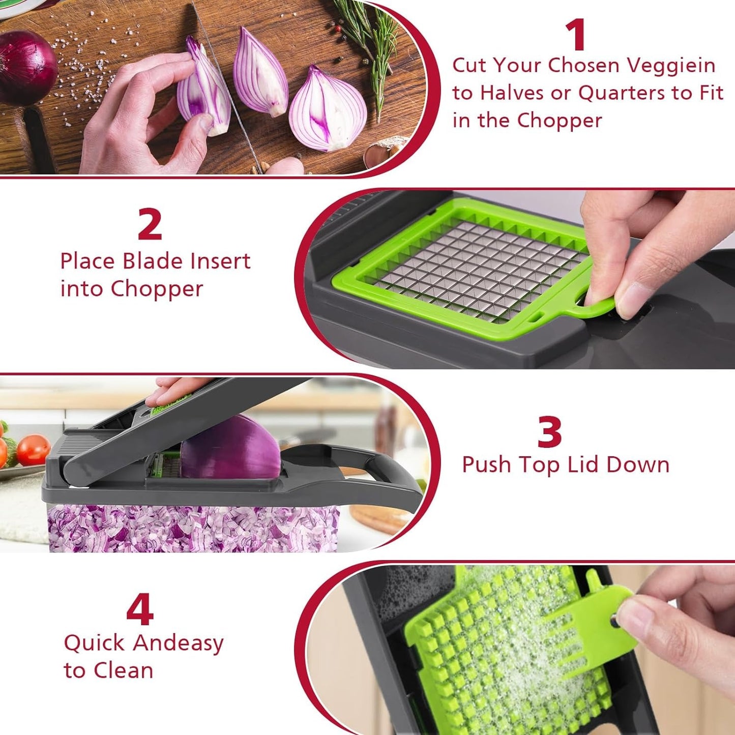 Multifunction Vegetable Chopper | 16-in-1 Kitchen Slicer