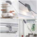 Foldable Cleaning Grey Duster | Adjustable Microfiber Dust Cleaning Brush