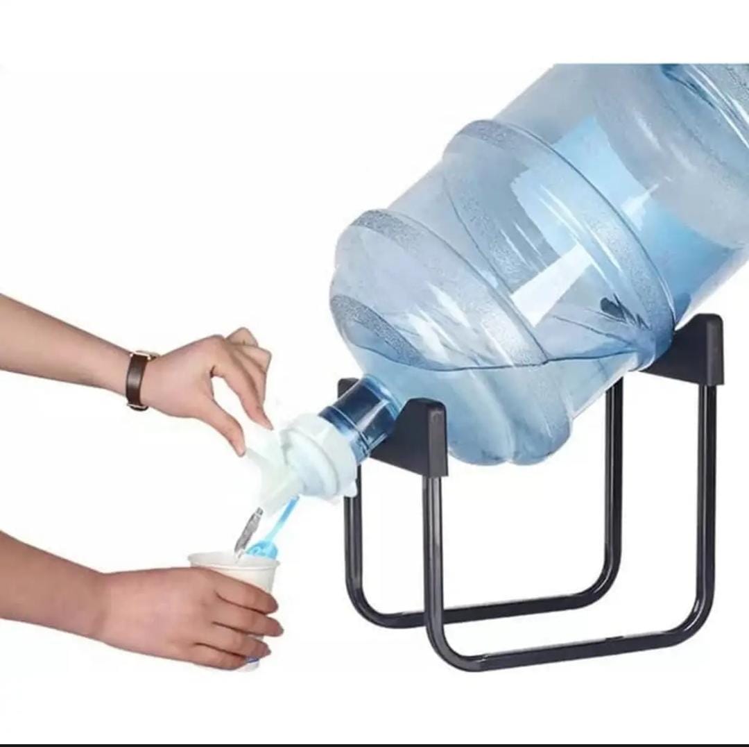 19L Water Bottle Metal Stand with Water Tap & Nozzle | Bottle Holder Dispenser Stand