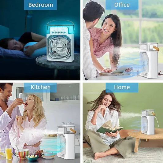 Rechargeable Mist Fan | Portable Cooling Fan with Water Mist Spray