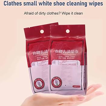 20Pcs Stain Remover Wipes | Quick Fabric & Clothes Cleaning Wipes