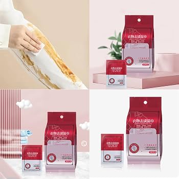 20Pcs Stain Remover Wipes | Quick Fabric & Clothes Cleaning Wipes