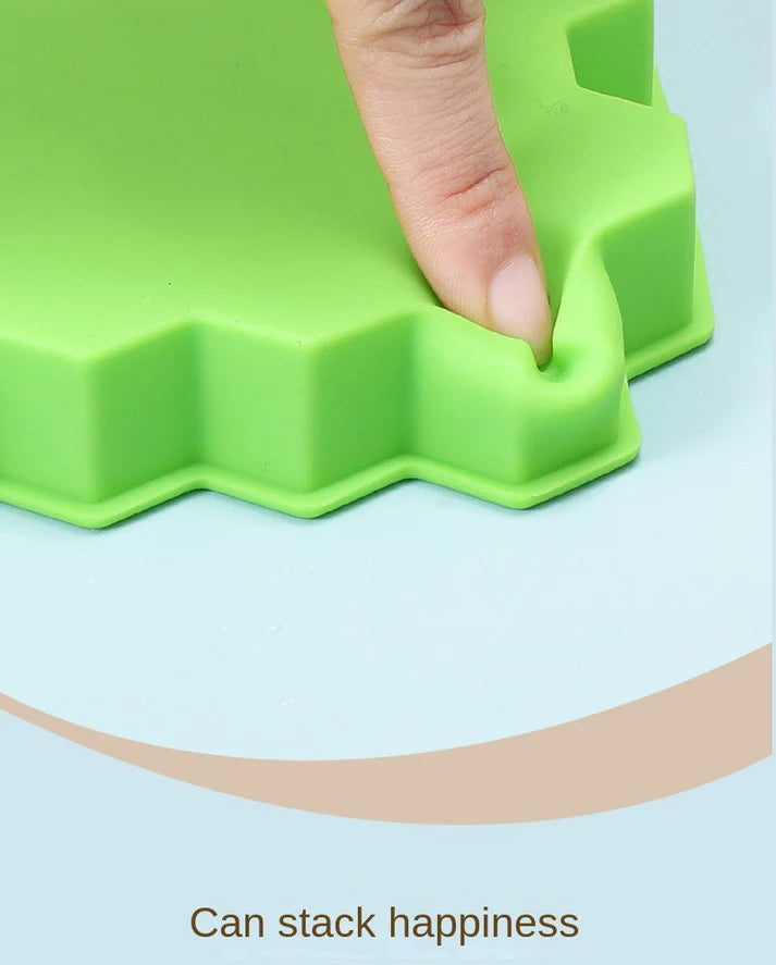 Silicone Ice Cube Trays  with Lids | Multicolor Honeycomb Ice Mold