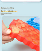 Silicone Ice Cube Trays  with Lids | Multicolor Honeycomb Ice Mold