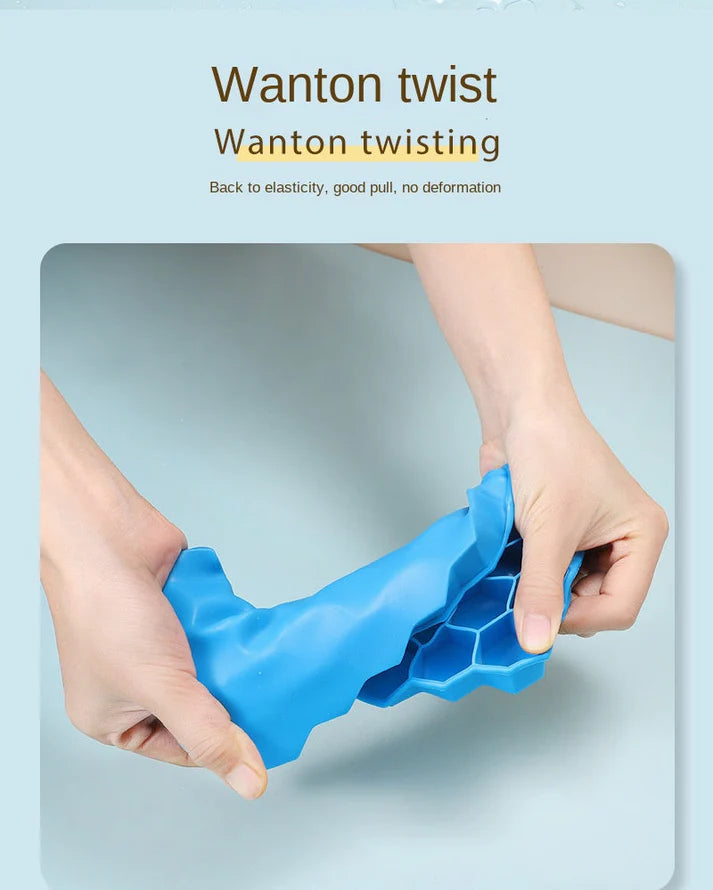 Silicone Ice Cube Trays  with Lids | Multicolor Honeycomb Ice Mold