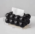 Bubble Bow Tissue Box Black | Cute Cloud Tissue Holder