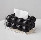 Bubble Bow Tissue Box Black | Cute Cloud Tissue Holder