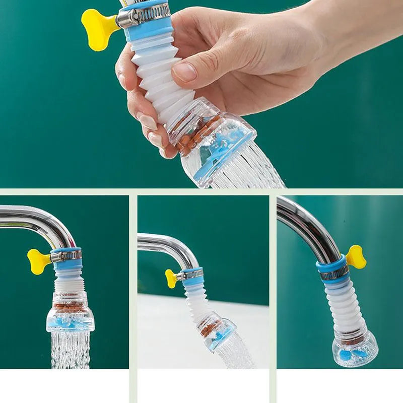 Fan Faucet Clip | 360° Rotating Tap Water Splash Guard & Sink Attachment