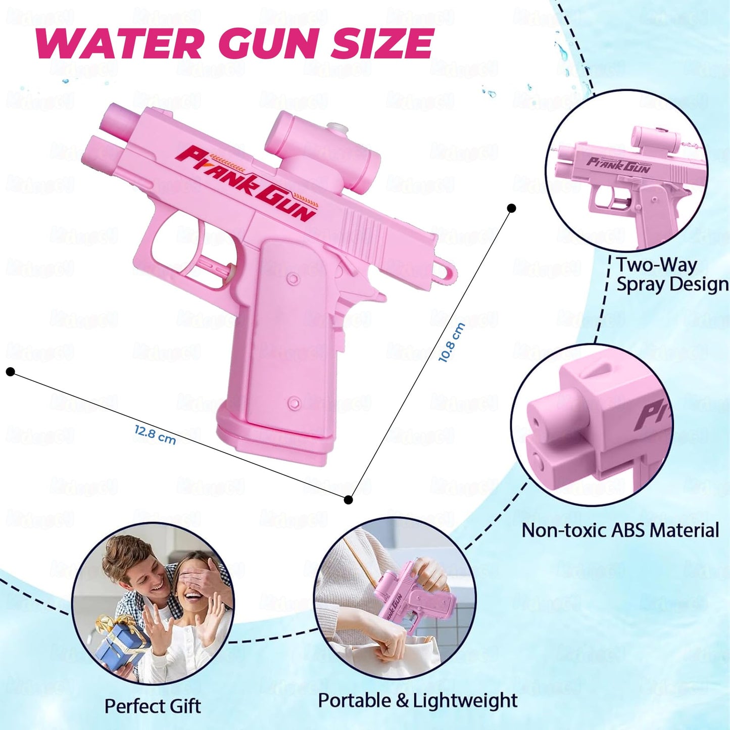 Double-Sided Prank Water Gun for Kids | Big Size Water Blaster Toy