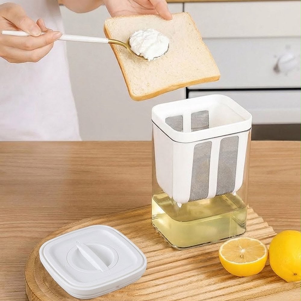 Premium Greek Yogurt Strainer Container | Whey Separator 1100ml
