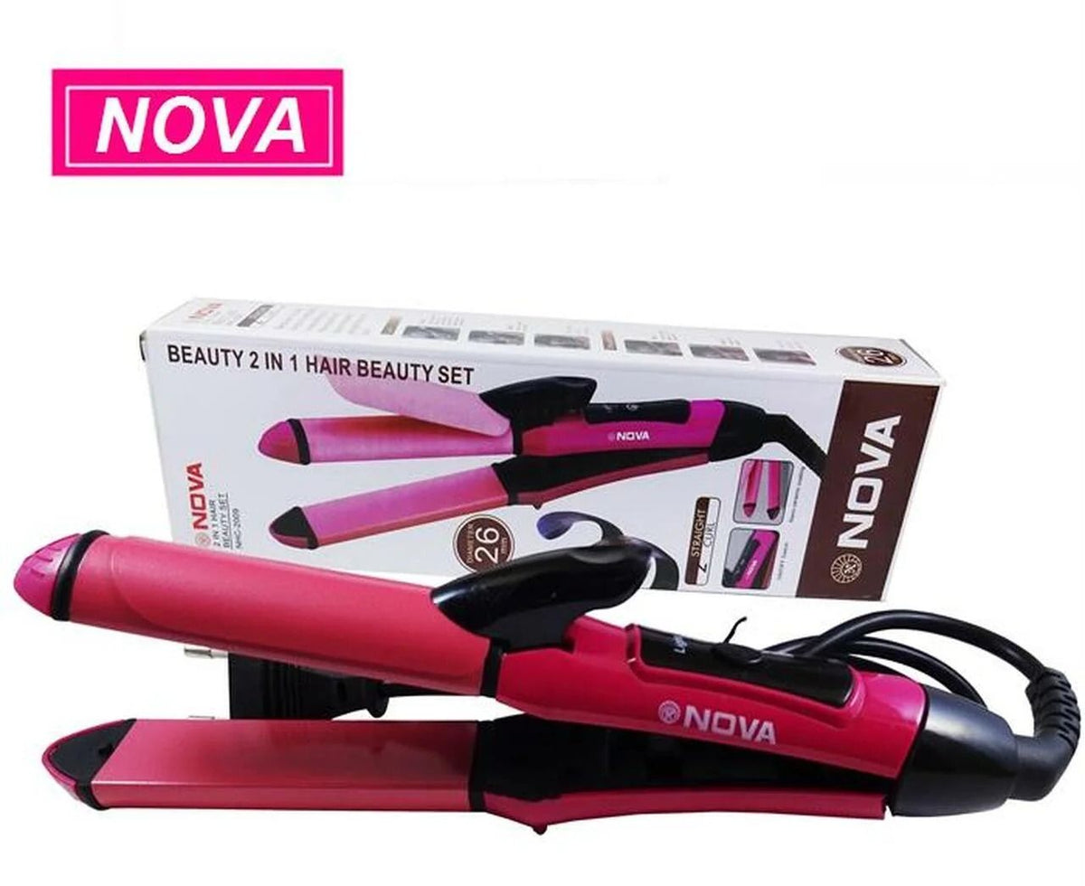 Nova 2-in-1 Hair Curler & Straightener | Hair Styling Tool