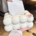 Bubble Bow Tissue Box White | Cute Cloud Tissue Holder