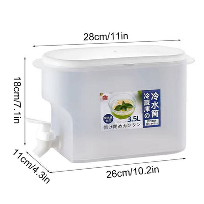3.5L Refrigerator Beverage Dispenser | Compact Fridge Drink & Water Storage Container