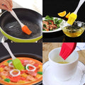Silicone Spatula and Brush Set with Plastic Handle