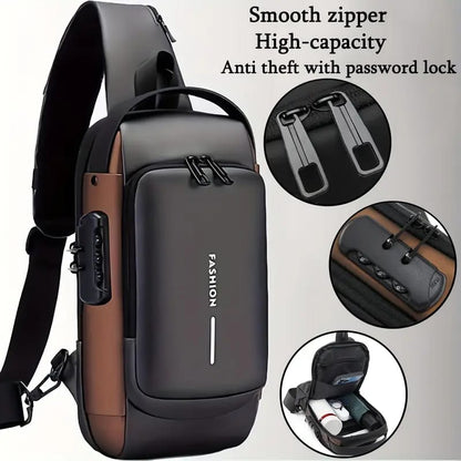 Anti-Theft Crossbody Bag | Waterproof Sling Bag with USB Charging Port