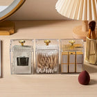 Acrylic Cotton Pad & Swab Storage Box with Lid