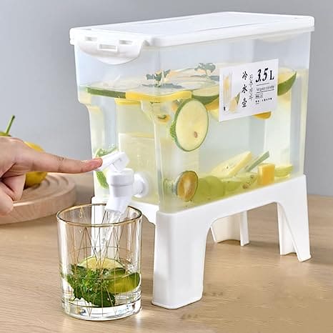 3.5L Refrigerator Beverage Dispenser | Compact Fridge Drink & Water Storage Container