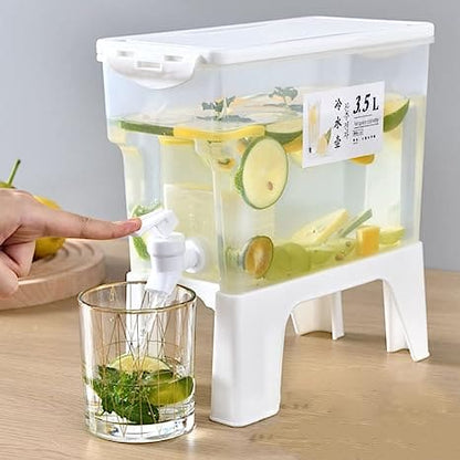 3.5L Refrigerator Beverage Dispenser | Compact Fridge Drink & Water Storage Container