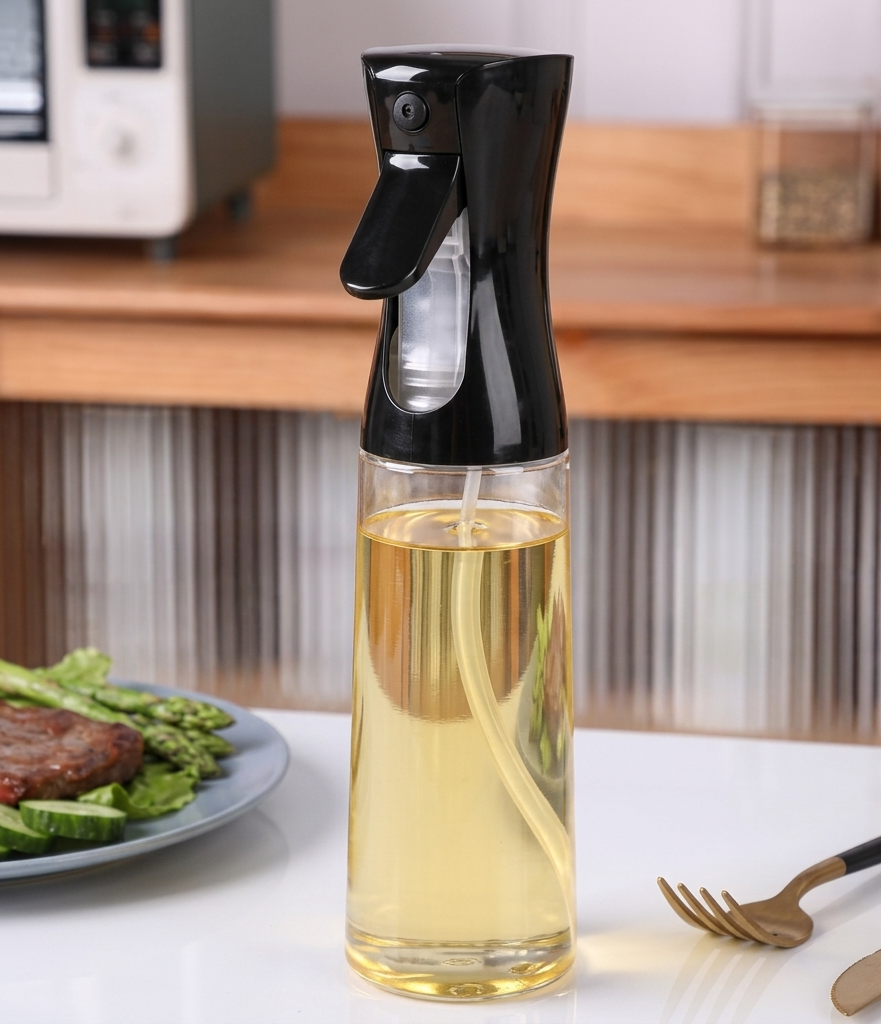 Glass oil sprayer bottle for kitchen cooking olive oil dispenser spray for air fryer BBQ salad Aalaa Shop