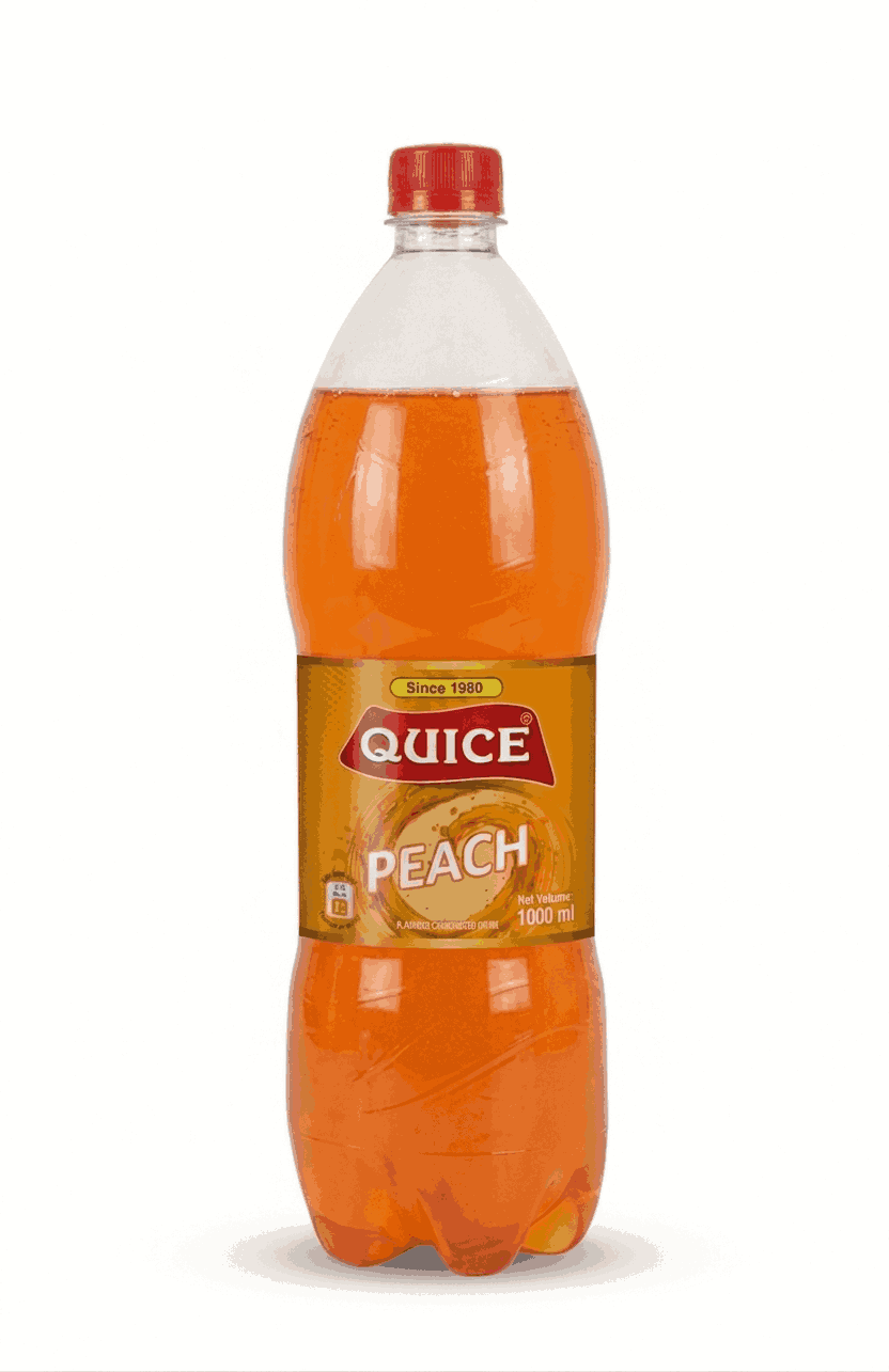 Quice Peach Carbonated Soft Drink Refreshing Fruit Soda