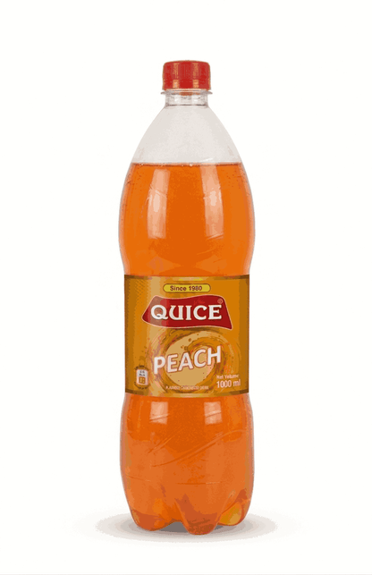Quice Peach Carbonated Soft Drink Refreshing Fruit Soda