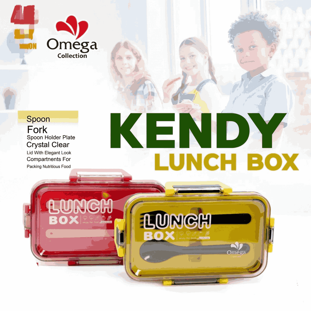 KENDY lunch box with partition and spoon leakproof portable food container for school office travel Aalaa Shop