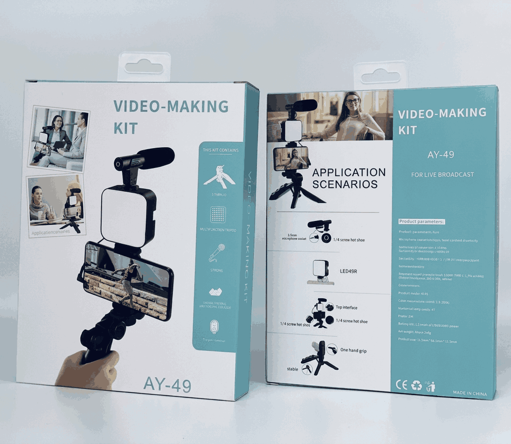 Vlogging kit with tripod stand and remote content creator set for YouTube TikTok Instagram mobile video recording Aalaa Shop