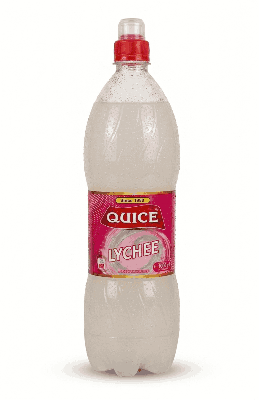 Quice Lychee Carbonated Soft Drink Refreshing Fizzy Soda