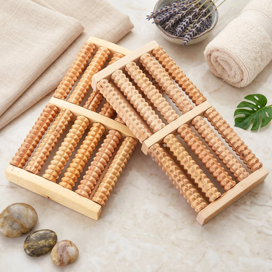 Wooden Foot Massager Roller | Acupressure Foot Massage Tool Pakistan