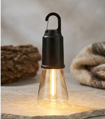 rechargeable LED camping lamp bulb portable hanging light with clip hook outdoor camping emergency tent light bright LED lamp Gharsaman
