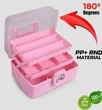3-layer storage organizer box with compartments multi-purpose home storage for clothes cosmetics accessories Aalaa Shop