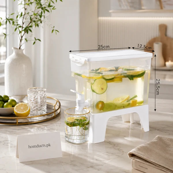 3.5L Refrigerator Beverage Dispenser | Compact Fridge Drink & Water Storage Container