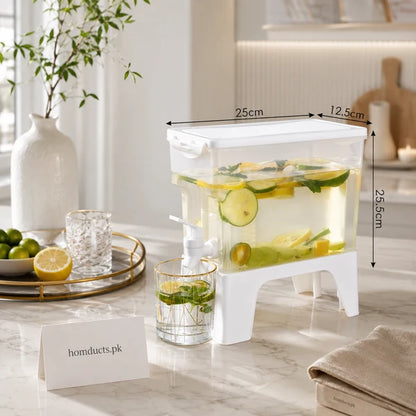 3.5L Refrigerator Beverage Dispenser | Compact Fridge Drink & Water Storage Container