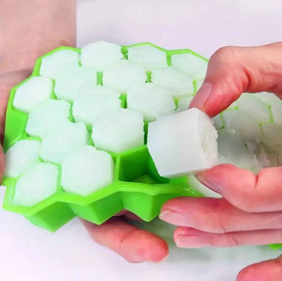 Silicone Ice Cube Trays  with Lids | Multicolor Honeycomb Ice Mold