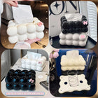 Bubble Bow Tissue Box Black | Cute Cloud Tissue Holder