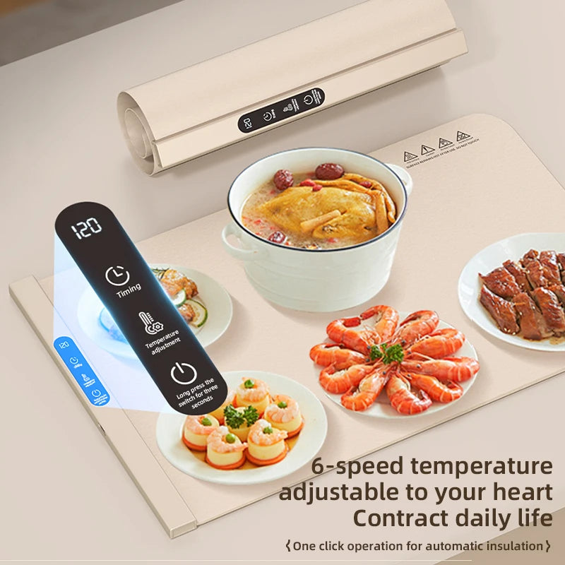 Silicone Electric Food Warmer Mat | Portable Food Heating Pad