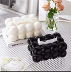 Bubble Bow Tissue Box Black | Cute Cloud Tissue Holder