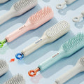 Telescopic Self Cleaning Hair Brush Anti Static Detangling