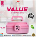 3-Layer Storage Organizer Box with Compartments Multi Use