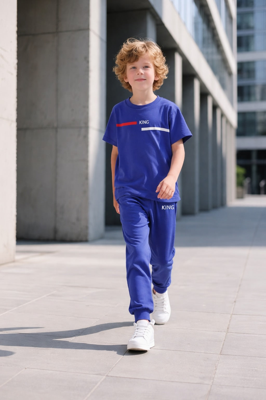 kids boys king stripe graphic t shirt Gharsaman
