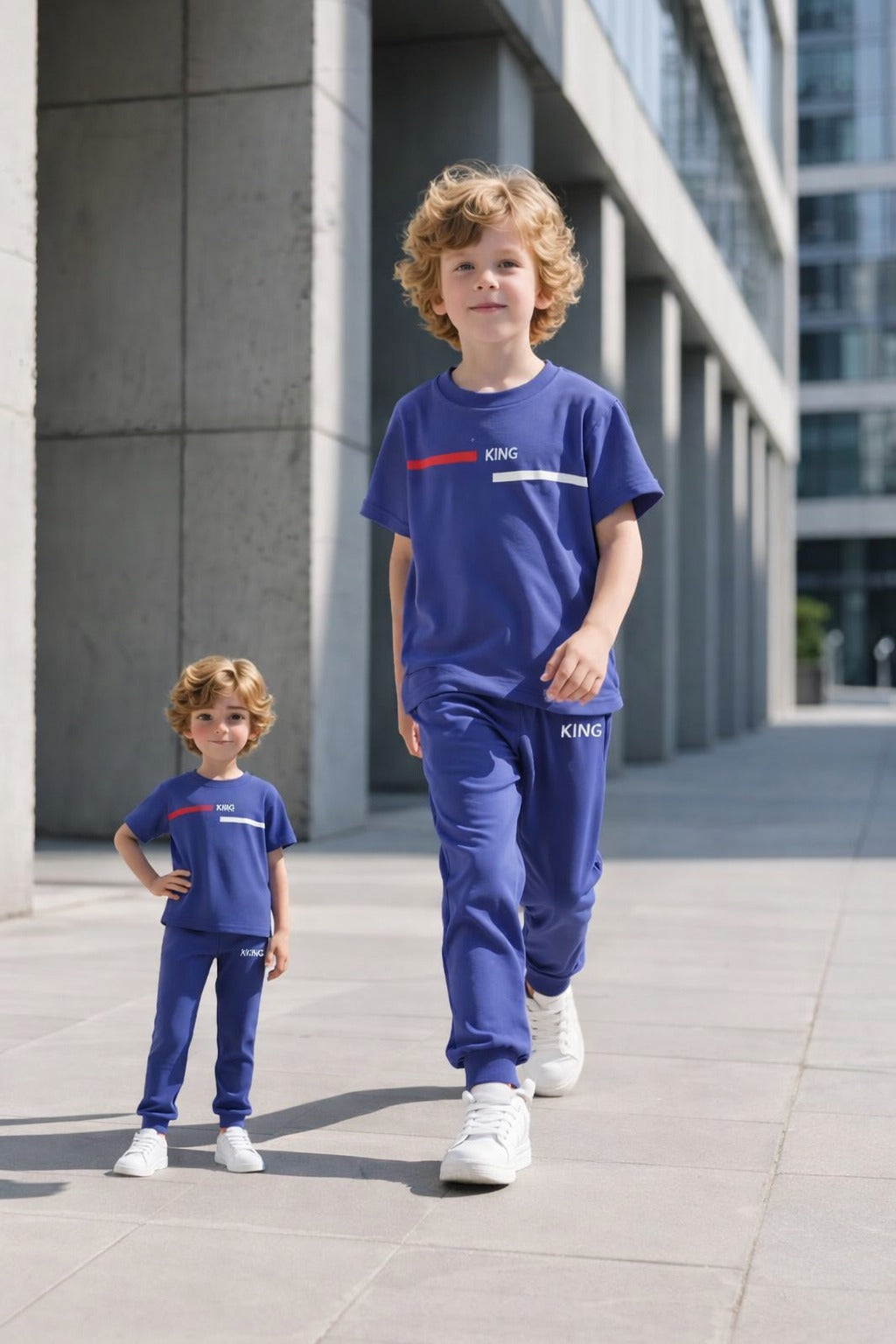 kids boys king stripe graphic t shirt Gharsaman