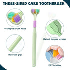 Soft Bristle 3 Sided Toothbrush, Oral Care Safety Toothbrush, Deep Cleaning Baby Toothbrush