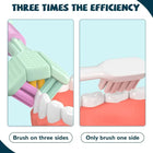 Soft Bristle 3 Sided Toothbrush, Oral Care Safety Toothbrush, Deep Cleaning Baby Toothbrush