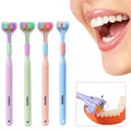 Soft Bristle 3 Sided Toothbrush, Oral Care Safety Toothbrush, Deep Cleaning Baby Toothbrush