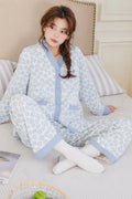 Cheetah Print Button Night Suit Women Pajama Set